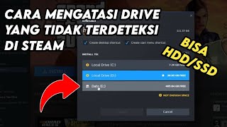 CARA MENGATASI DRIVE TIDAK TERDETEKSI OLEH STEAM  GAMPANG 🔥🔥 [upl. by Rebmetpes]