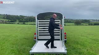 Nugent Livestock Trailer  Fold Up Sheep Decks Demonstration [upl. by Bogosian943]