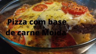 Pizza com base de carne moída Receitas de Criança [upl. by Allistir]