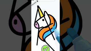 unicorn drawing and painting shorts trending video [upl. by Cherlyn]