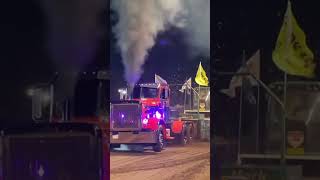 Super Semi Temperamental Throwing Flames Peterbilt Fire TruckPulling [upl. by Eimas]