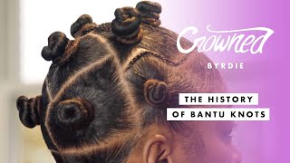 The History of Bantu Knots  Crowned  Byrdie SHORTS [upl. by Kristan]