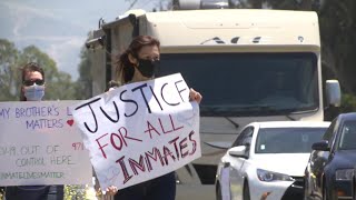 Hundreds partake in car protest against Lompoc Federal Prison [upl. by Ivets]