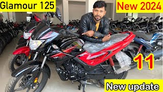 2024 Hero Glamour 125 Bs6 Detailed Review  Black amp Red  Price  New Features  Mileage  E20 [upl. by Arte192]