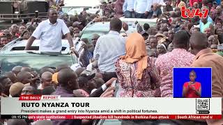 President Ruto makes grand entry into Nyanza amid a shift in political fortunes [upl. by Mharba]