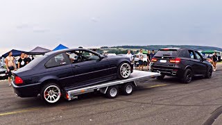 Car rolls off trailer  BMW Syndikat Fail [upl. by Eniamert]