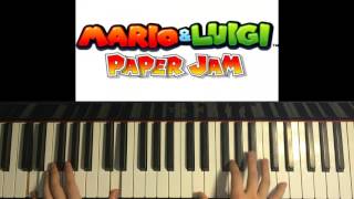 How To Play  Mario amp Luigi Paper Jam  Boss Battle Theme Piano Tutorial [upl. by Leboff25]