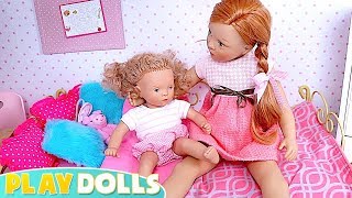 Family Dolls Morning Routine for School Day  PLAY DOLLS [upl. by Assital]