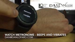 Wearable Metronome using Samsung Gear S3 Frontier [upl. by Ceciley]