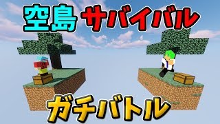 【マインクラフト】2人で空島のサバイバルガチバトル！？ [upl. by Autry98]