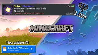 Shaders MCPE 120 yang super realistic  Solar Shader V3 [upl. by Ahseyd37]