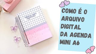 Como é o arquivo digital da agenda mini tamanho A6 [upl. by Lietman]