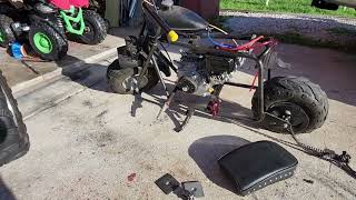 mini bike Larry chain tightener broken [upl. by Avle377]