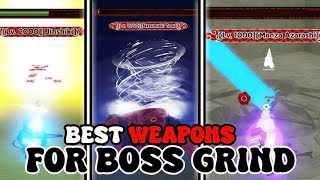 The BEST Shindo Life Weapons For Each Bosses  Shindo Life [upl. by Ollayos]