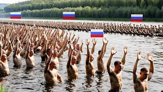 Real Footage 5000 Mercenaries from North Korea and Russia End Tragically in Kursk River [upl. by Anon]