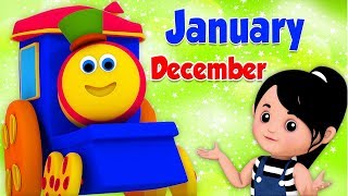 отец год месяцев  обучающее видео  Bob The Train  Father Year Months  Learning Video For Kids [upl. by Kusin]