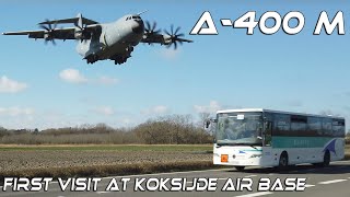 4K A400 M Spectacular Landing amp Take Off CT01 First public visit at Koksijde Air Base 19032021 [upl. by Medor995]