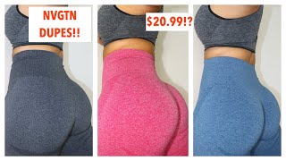 NVGTN LEGGING DUPES 20 THE BEST DUPES EVER  Squat Test [upl. by Irrabaj]