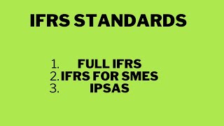 የIFRS እስታንዳርድ አይነቶችifrs ias IFRS Standards Types FullIFRSIFRSforSMEsIPSAS iasbooks exitexam [upl. by Edyaj322]