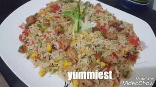 Chinese fried rice Original Pakistani restaurant recipe by YES I CAN COOK WITH ENG SUBTITLES [upl. by Attenaj]