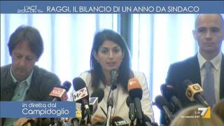 Raggi confstampa Campidoglio Stiamo cambiando Roma [upl. by Ttenrag]