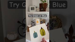 Green and Blue Pumpkins Watercolors for Fall  Let me know if you’d like a link to the tutorial [upl. by Faydra]