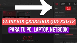 EL MEJOR GRABADOR DE PANTALLA PARA PC DEL MOMENTO SIN MARCA DE AGUA GRABAR EN 4K Y 1080P 720P [upl. by Laraine]