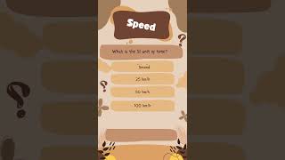 Speed  Quiz for Kids  7th Physics  IIT Preparation [upl. by Aikit]