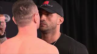 Badr Hari versus Arkadiusz Wrzosek staredown GLORY 78  Badr Lose Control [upl. by Avonasac53]