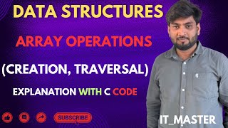 14 Array Operations creation  Traversal  explanation with C code  array operations in Hindi [upl. by Adnarahs]