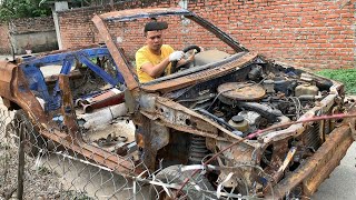 Restoration BMW convertible car  Restoring Old car up BMW Roadster BMWVR 3 [upl. by Lamberto]