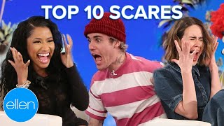 Top 10 MostViewed Scares of ALL TIME on The Ellen Show [upl. by Vidovic]