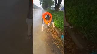 Remove Debris Clogged Drain blockeddrains stormwaterdrain blockeddrain satisfying drainage [upl. by Eiramit]