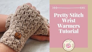 How To Crochet Fingerless Gloves Tutorial  Primrose Pattern [upl. by Raychel]