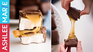 How to make Scotchmallows  Chocolate covered caramel marshmallows [upl. by Yraeg352]