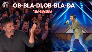 OBBLADIOBBLADATHE BEATLES AMERICANS GOT TALENT TRENDING AUDITION PARODY [upl. by Noiztneb]