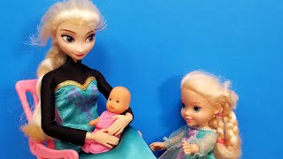 Baby at home  Elsa amp Anna toddlers  someone is jealous  sleeping  joy [upl. by Onaicilef]