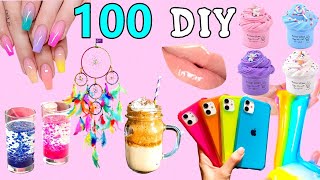 100 DIY  EASY LIFE HACKS AND DIY PROJECTS YOU CAN DO IN 5 MINUTES  ROOM DECOR PHONE CASE and more [upl. by Ynomrah82]