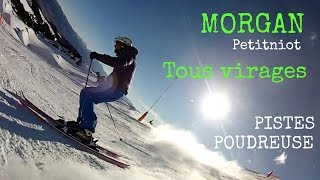 ⛷ SKI CARVING 0 MORGAN Petitniot skieur  Tous virages  Pistes  Poudreuse [upl. by Nirda]