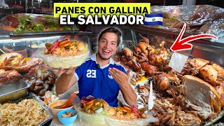 Así son LOS MEJORES PANES con GALLINA de EL SALVADOR 🤤🇸🇻 ¡Una delicia 🐔 [upl. by Roley]