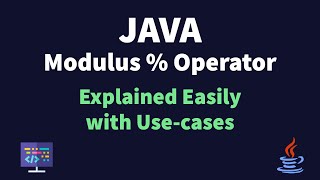 Java Modulus Operator Tutorial  With Examples and Usecases [upl. by Marleah]