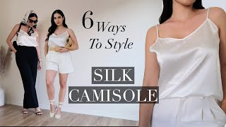 SILK CAMISOLE  6 Ways To Style It In Summer  Mariana Pineda [upl. by Hoopes]