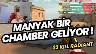 RADIANT ELOYU SMURFLEYEN CHAMBER WOOT   32 KILLS WOOT CHAMBER ŞOVU  VALORANT [upl. by Seidel]