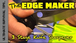 Edge Maker  Sharpen Dull Knives Quick  SHOT Show 2015  Knife Sharpener [upl. by Herzel204]