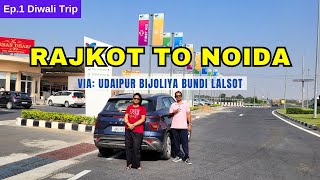 Rajkot to Noida Road Trip via Chittorgarh Bundi Lalsot DelhiMumbai Expressway  Roving Family [upl. by Enineg549]