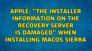 How to fix Recovery server could not be contacted  MacOS SOLVED [upl. by Tore551]