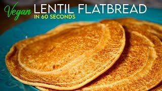 Healthy Two Ingredient Vegan Flatbread in 60 SECONDS [upl. by Hesta]