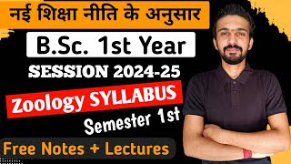 Bsc 1st Year Zoology Syllabus 202425  Bsc 1st Semester Zoology Syllabus  By Dadhich Sir [upl. by Helbonna]