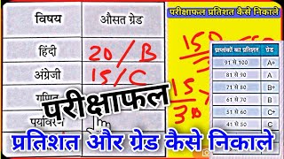 grade kaise nikale  परीक्षाफल प्रतिशत कैसे निकाले  ग्रेड से परसेंटेज कैसे निकाले [upl. by Anaud]