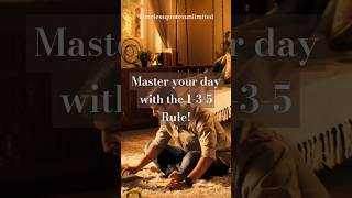 Master your day with the 135 Rule timelessquotesunlimited progress personalgrowth [upl. by Cherye800]